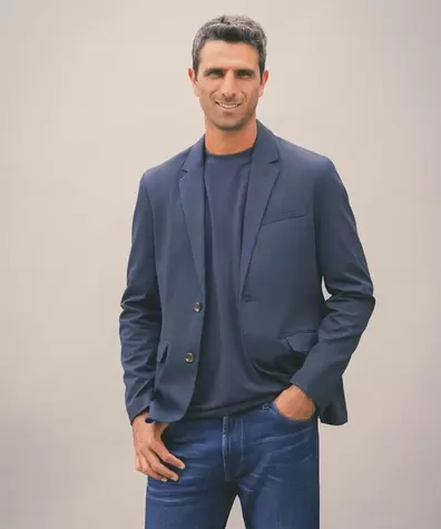 Blazer En Dril Para Hombre