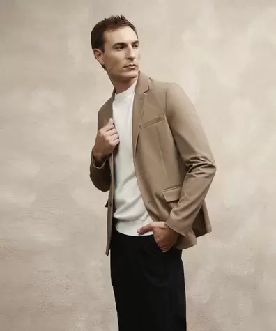 Blazer En Dril Para Hombre