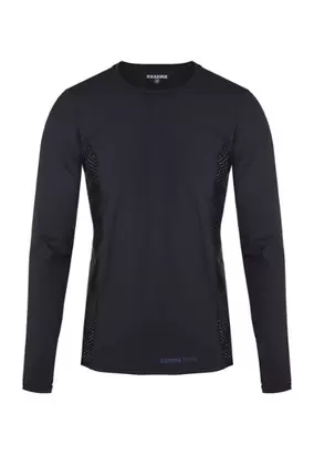 CMS0047-NEG Camiseta Deportiva Manga Larga Trail Hombre