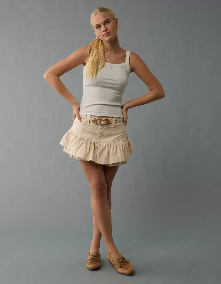 Mini falda ruffle de mujer AE