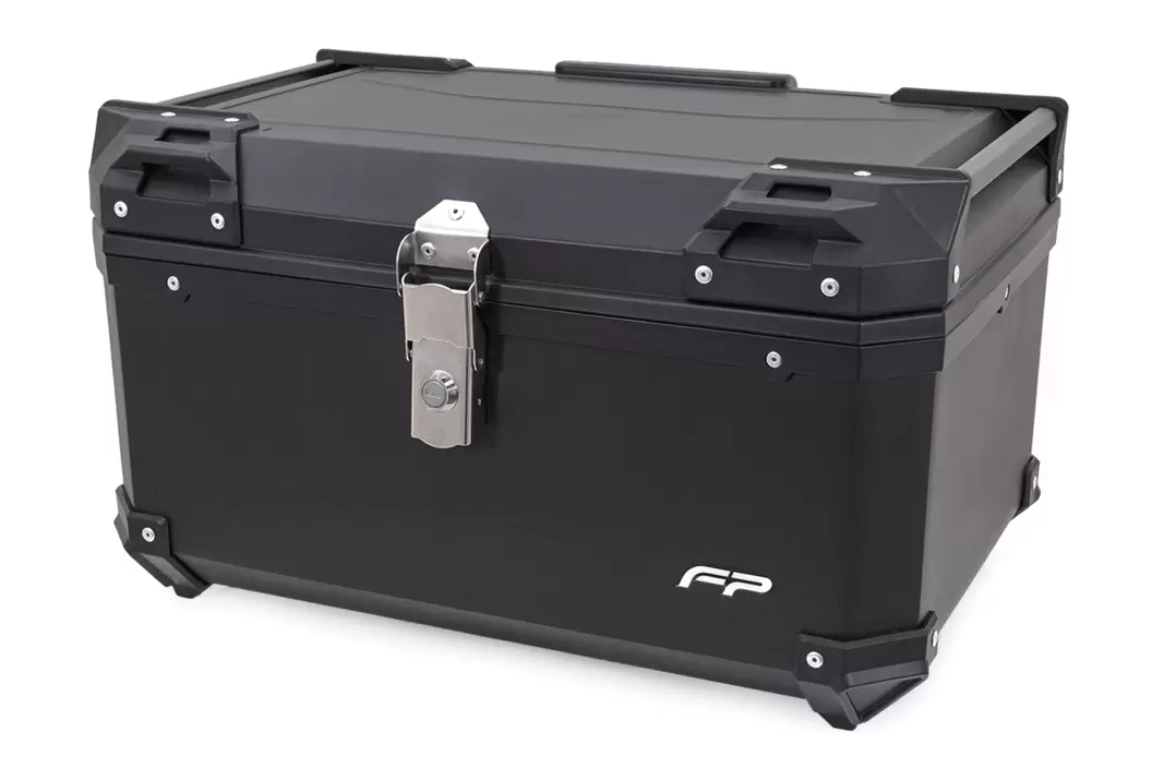 MALETA PLASTICA CUADRADA MAVERICK DE 60 LT ( 2 CASCOS) NEGRO