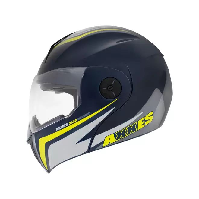 CASCO AXXES ABATIBLE TROCK AZUL VERDE MATE