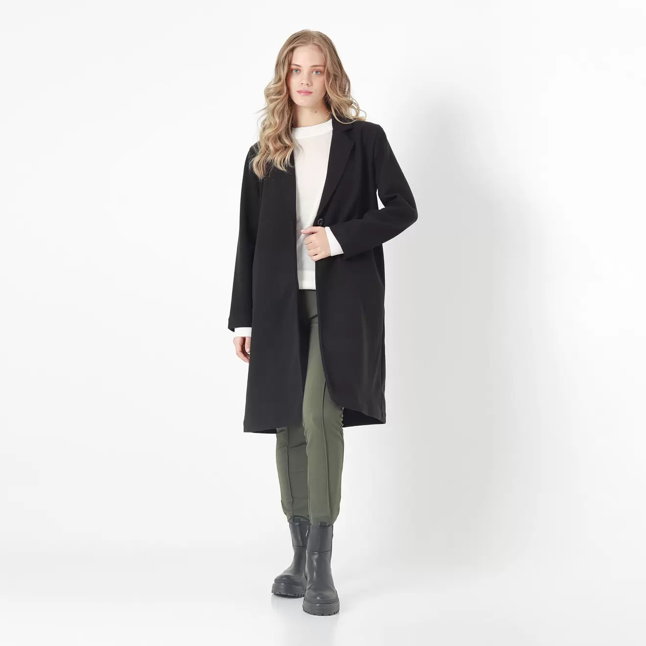 Chaqueta Cuello Solapa Manga Larga