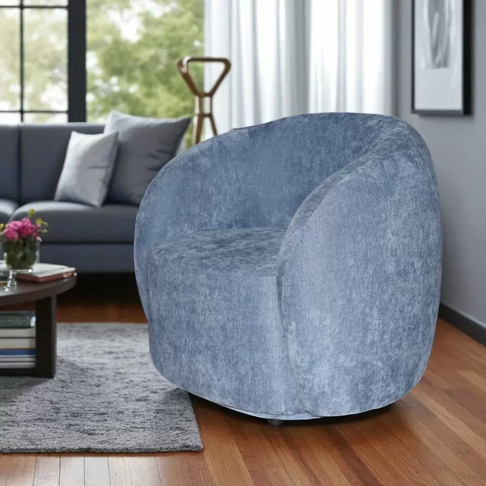 Silla Decorativa Kadric Tela/azul