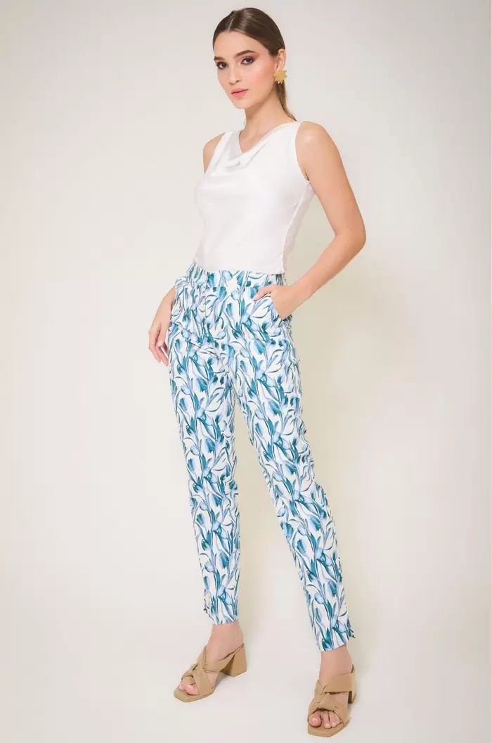 PANTALÓN DRILL ESTAMPADO DETRÁS BOLSILLO