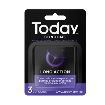 Today Condones Long Action. Retardante: Larga Duración 3 Und