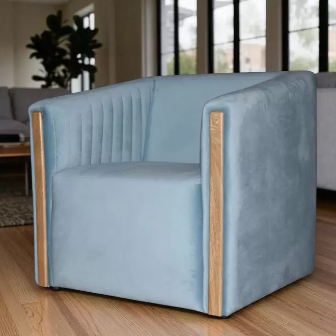 Silla Decorativa Fatih Pata Natural/celeste