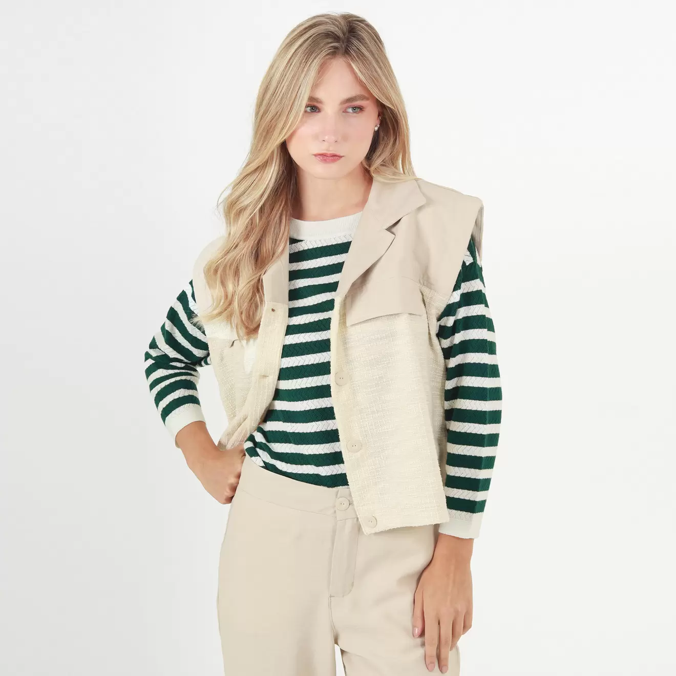 Chaleco Cuello Neru Manga Sisa