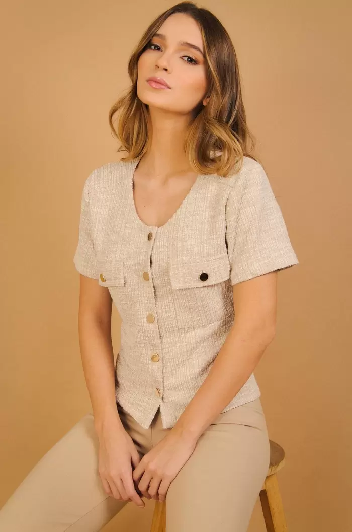 CHAQUETA MG CORTA BOLSILLOS