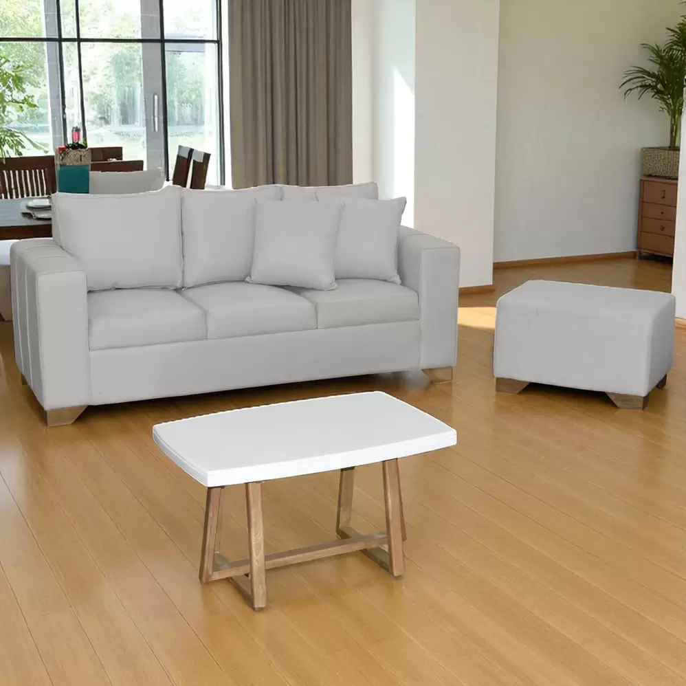 Jgo Sala Acres Sofa/puff/mesa C/tela Are