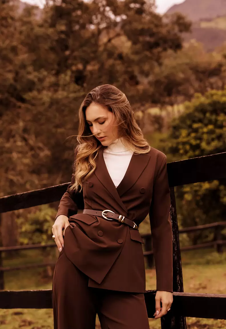 Blazer manga larga para mujer