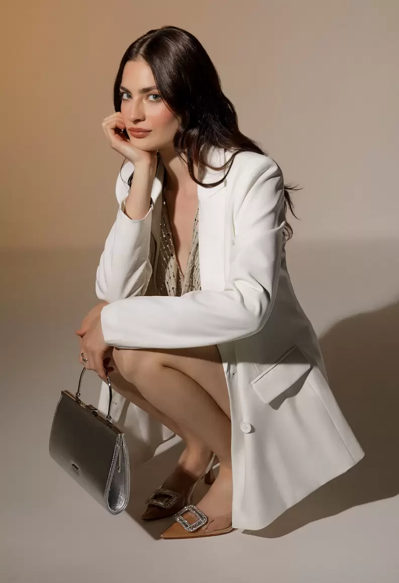 Blazer manga larga para mujer