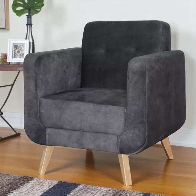 Silla Decorativa Kinda Tela/grafito