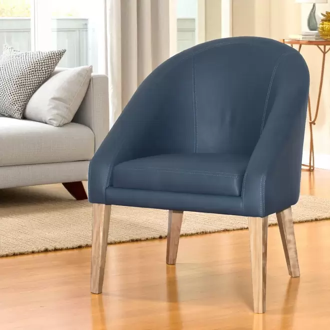 Silla Decorativa Saga Pata Nat /azul