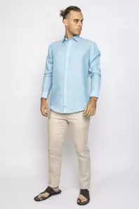 Camisa lino unicolor...