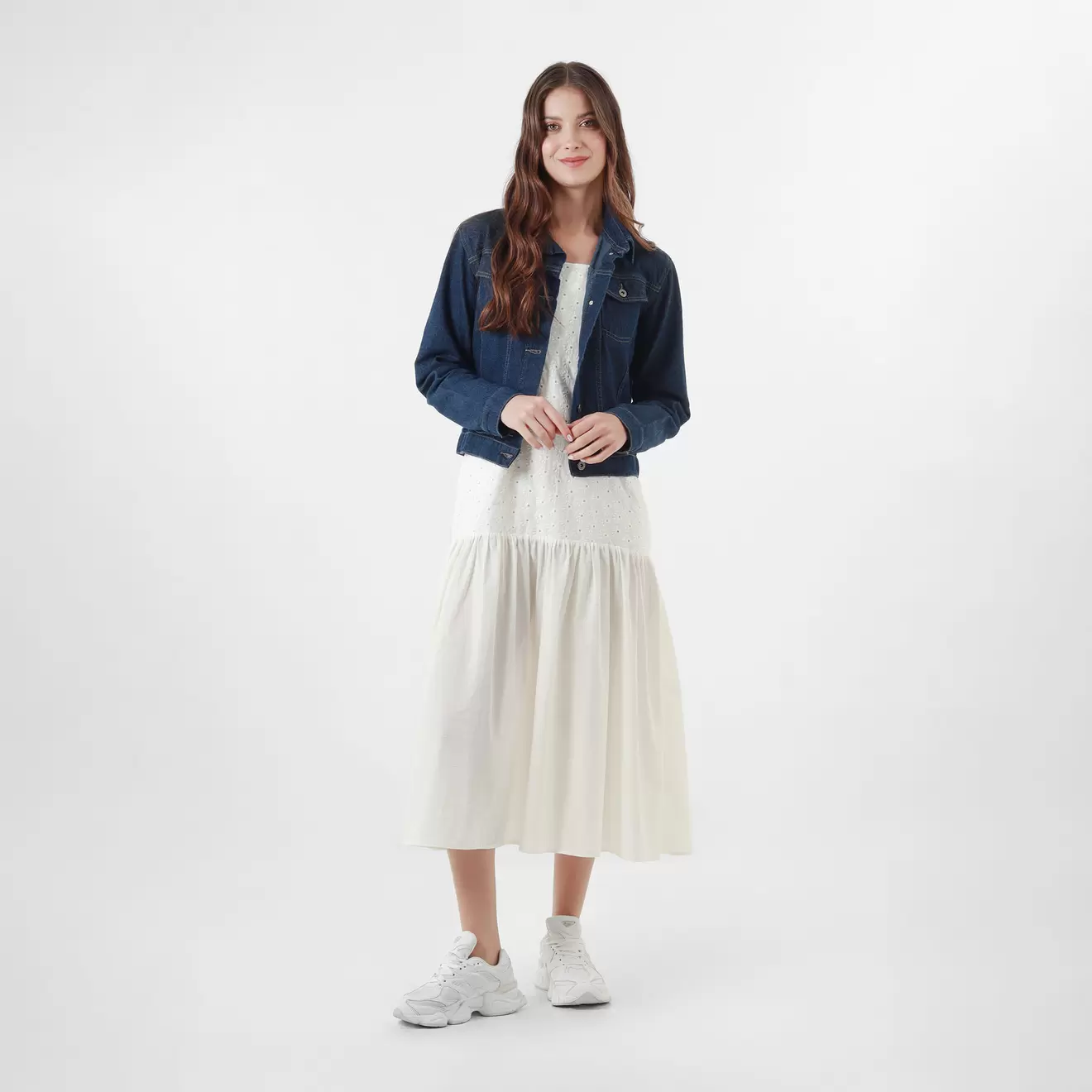 Vestido Ojalillo Manga en Tiras