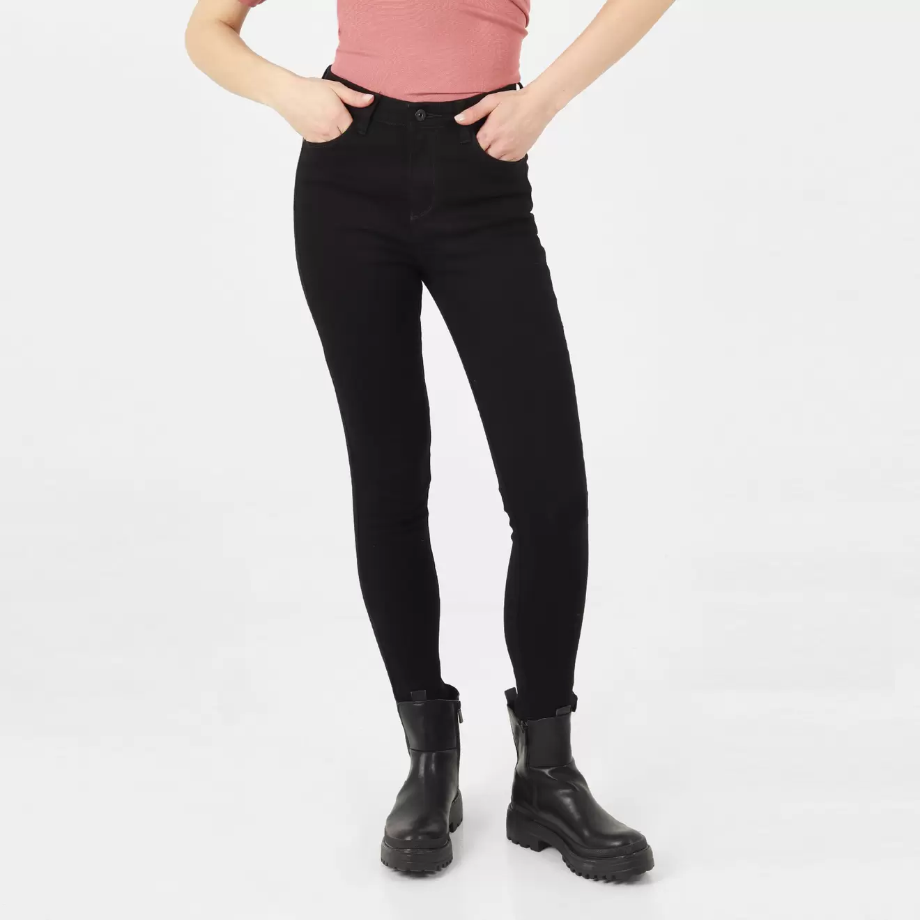 Jean Tiro Alto Bota Skinny