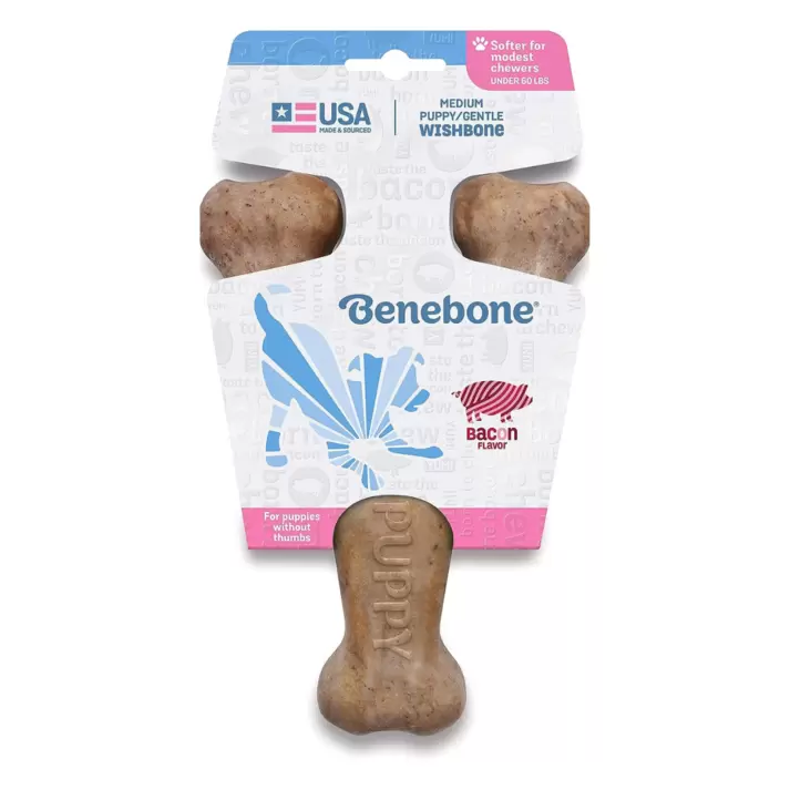 Benebone Wishbone Bacon Flavor PuppyChew Toy