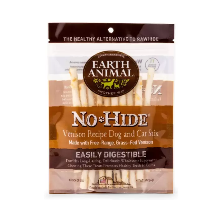 Earth Animal No Hide Venison Chew Stix Dog Treats