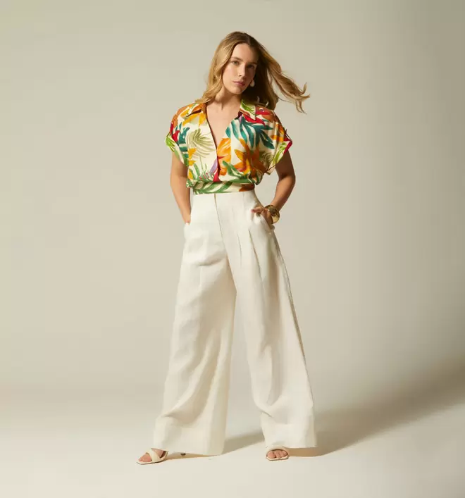 Blusa  manga corta cruzada