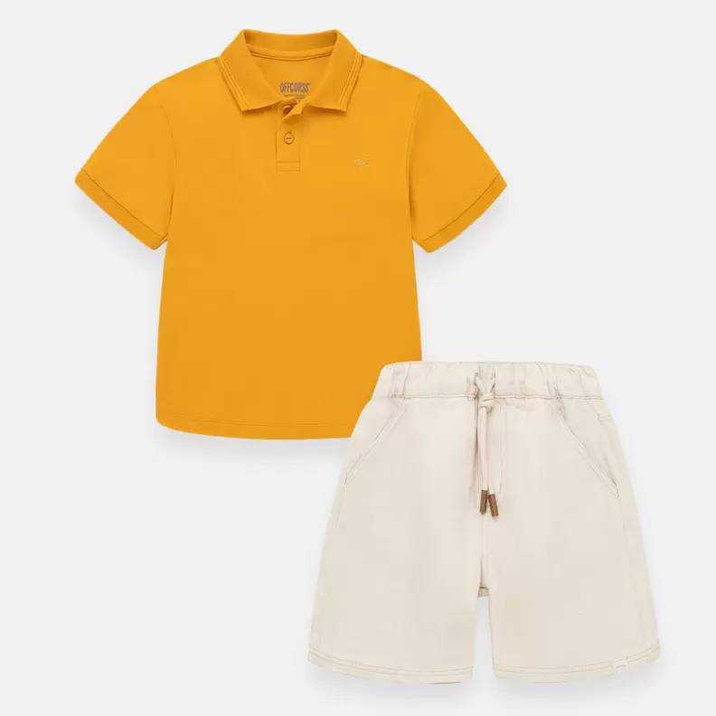 Conjunto para niño de camiseta polo y bermuda