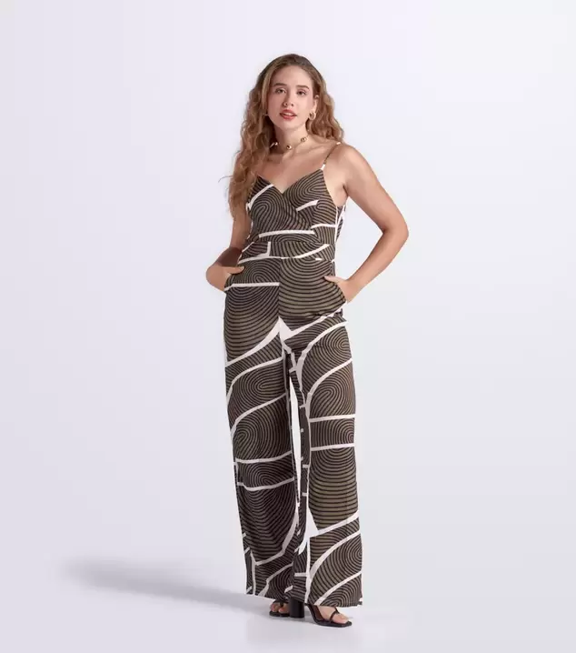 Enterizo Para Mujer Daniela Pantalon Estampado Derek