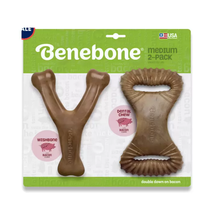 Benebone Dental Chew/Wishbone Bacon Dog Toy