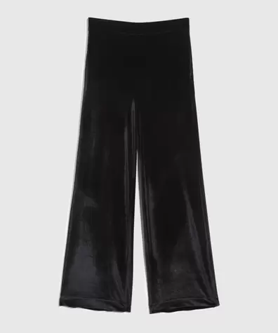 Pantalon Con Textura Unicolor