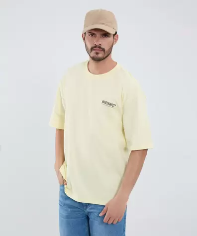 Camiseta Boxy Con Bordado