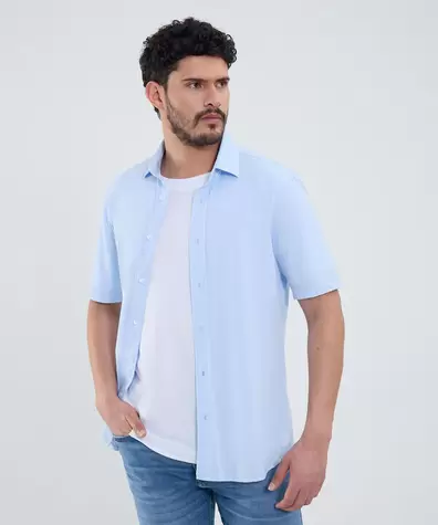 Camisa Manga Corta En Punto