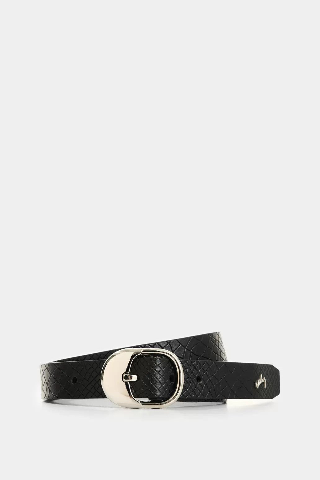 Cinturón unifaz de cuero grabado para mujer Nacarina