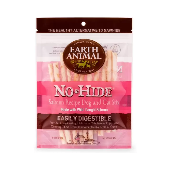 Earth AnimalNo Hide Salmon Chew Stix Dog Treats
