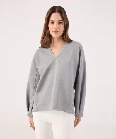 Buzo Unicolor Con Escote En V