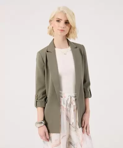 Blazer Unicolor Con Charreteras