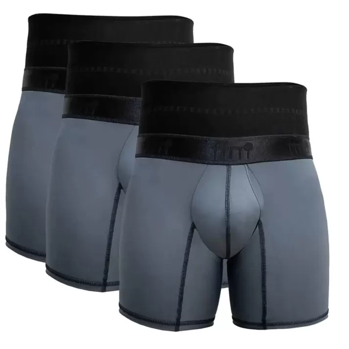 Paquete x 3 Bóxers con control abdominal y varillas de soporte lateral Gris