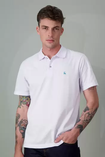 Polo de hombre básico cuello en v