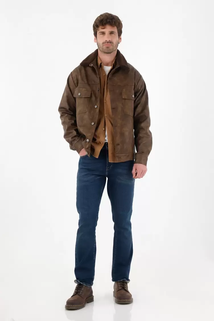 Jean Nudy tono medio azul para hombre