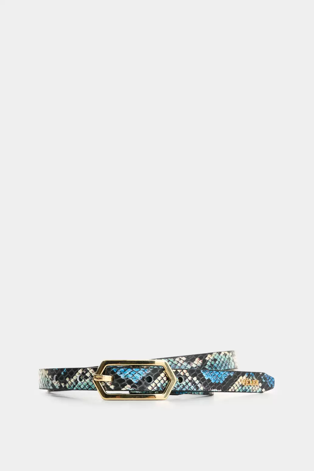 Cinturón unifaz de cuero folia para mujer Aura