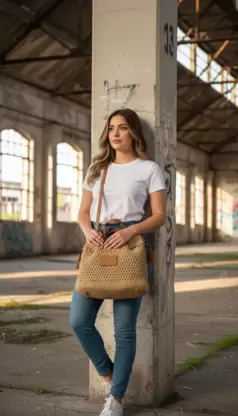 BOLSO CARTERA TEJIDA