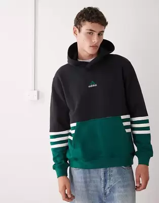 Adidas Originals Archive hoodie in black and green