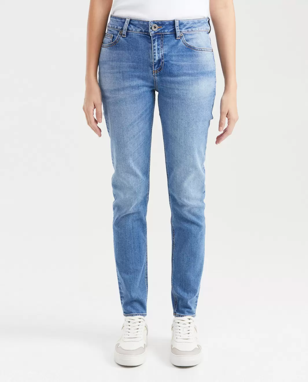 Jean Low Rise Bota Skinny Azul Ultra Medio para Mujer
