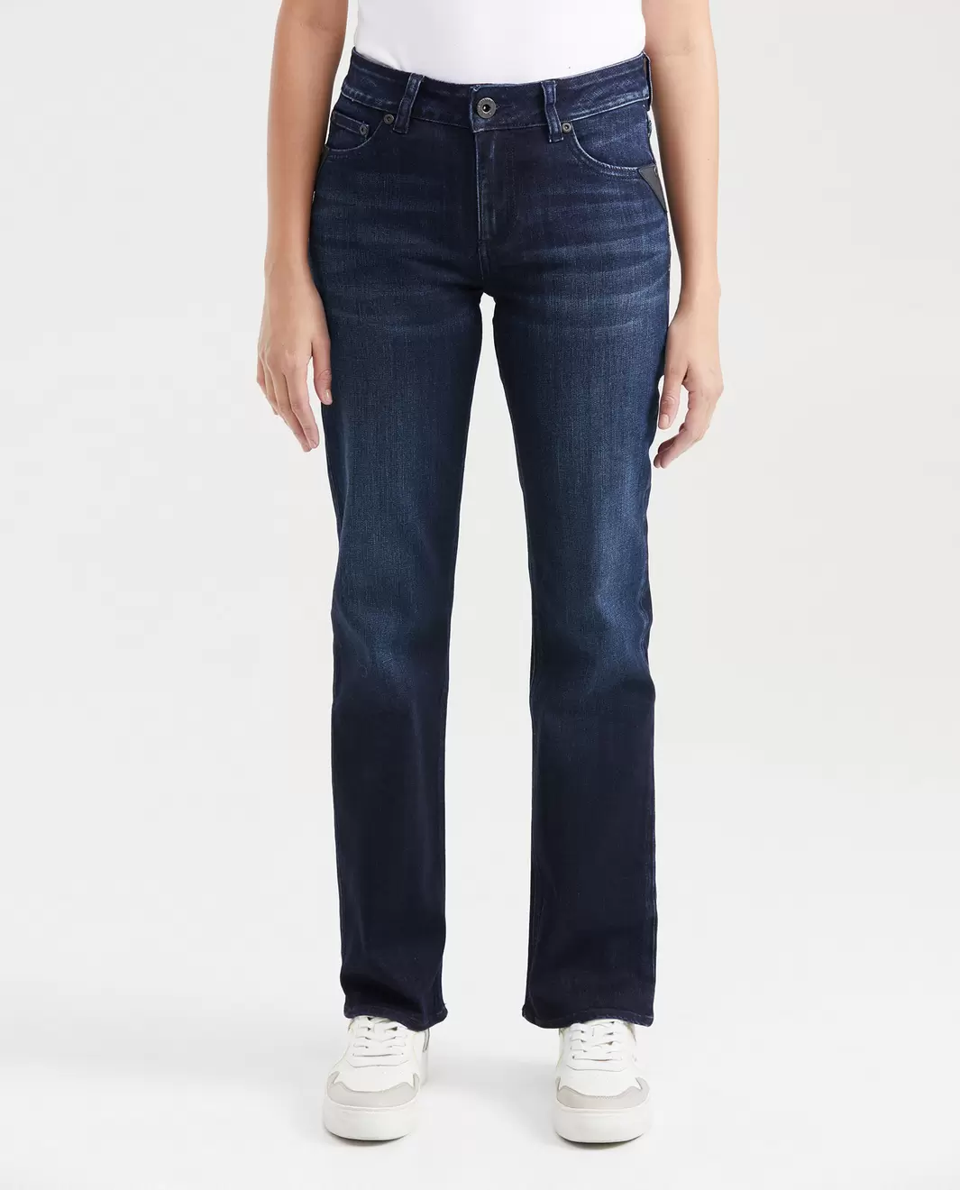 Jean Low Rise Boot Cut Azul Oscuro para Mujer