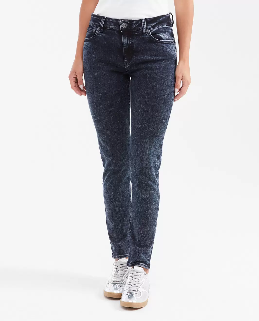 Jean High Rise Bota Slim Azul Ultra Oscuro para Mujer