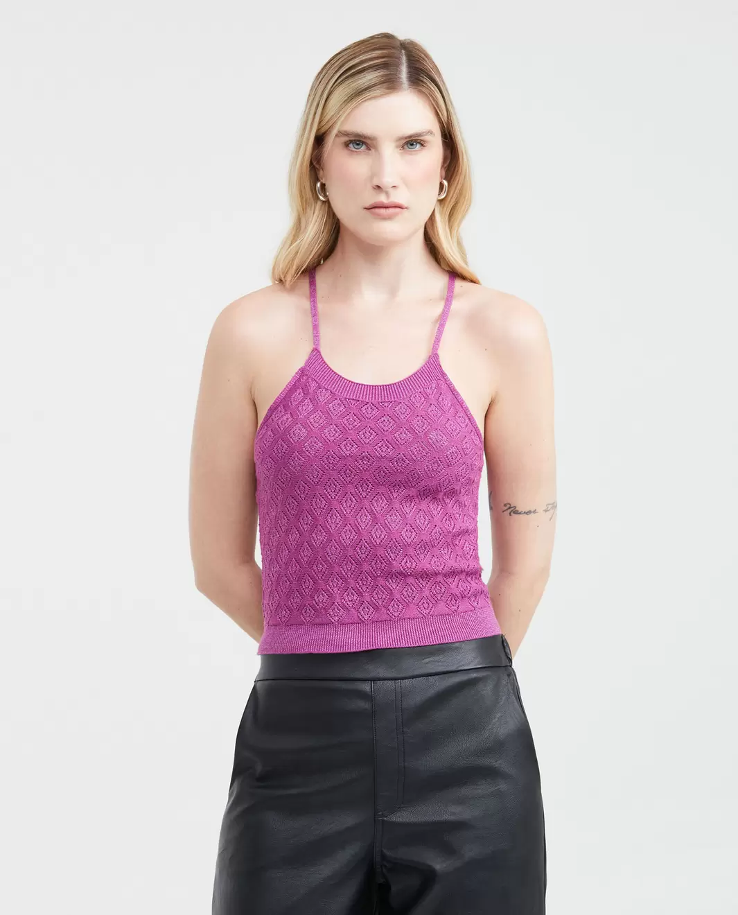 Top Tejido con Cuello Halter para Mujer