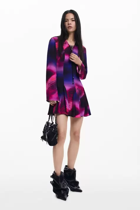 Vestido escote cintas