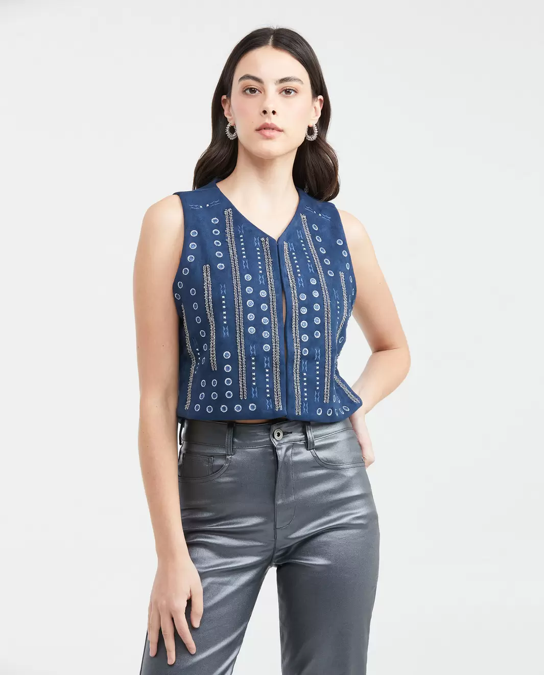 Chaleco con Bordados para Mujer