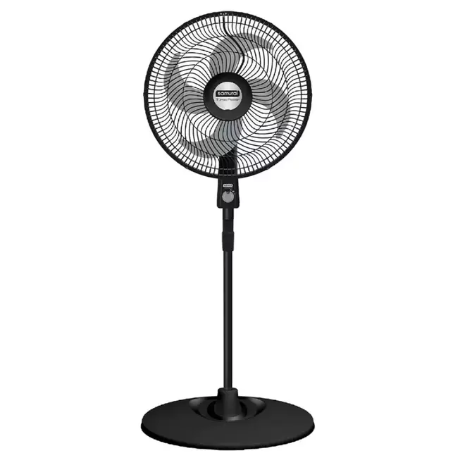 Ventilador Turbo Power Pedestal Negro / Samurai