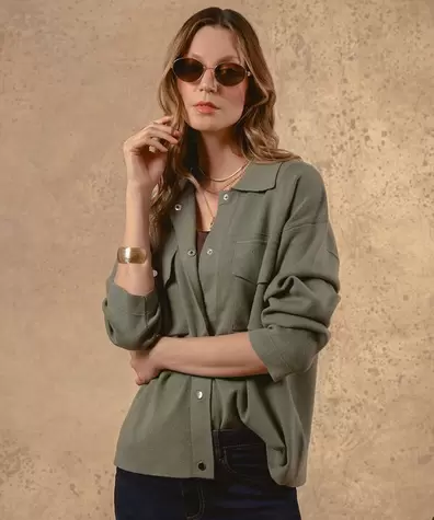 Saco Abierto Tipo Chaqueta Con Broches