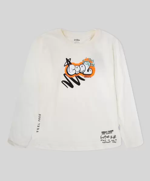 Camiseta Manga Larga Para Niño