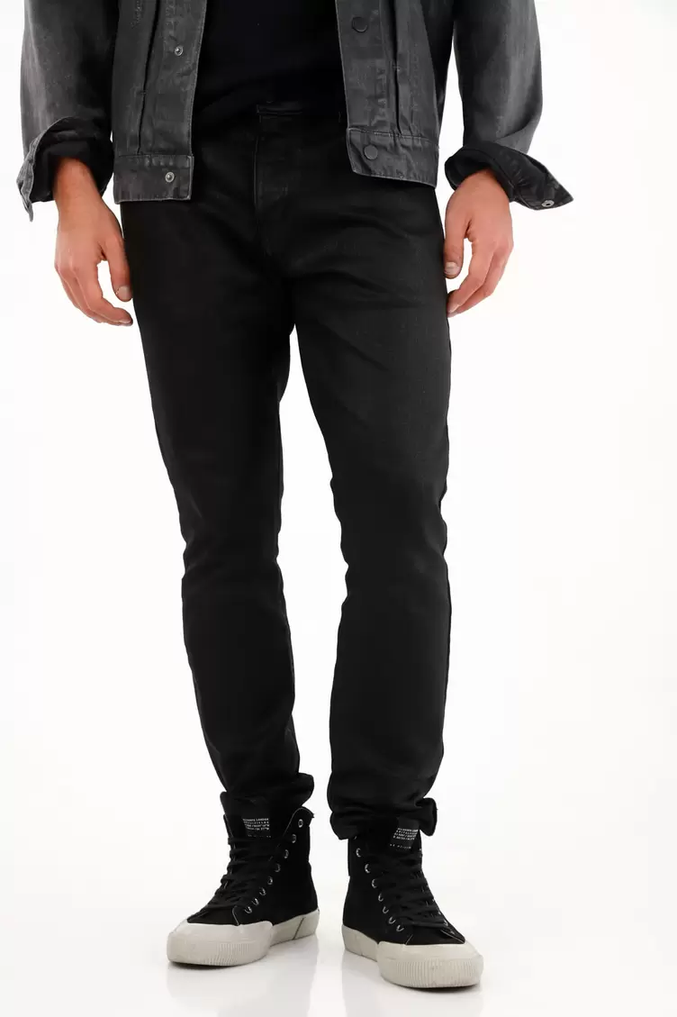 Jean Skinny con efecto resinado negro para hombre